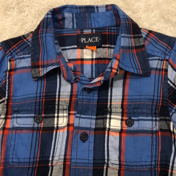 Children’s place boys plaid button up - Picture 5 of 5